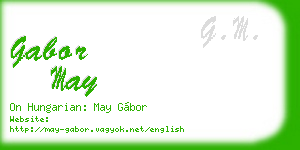 gabor may business card